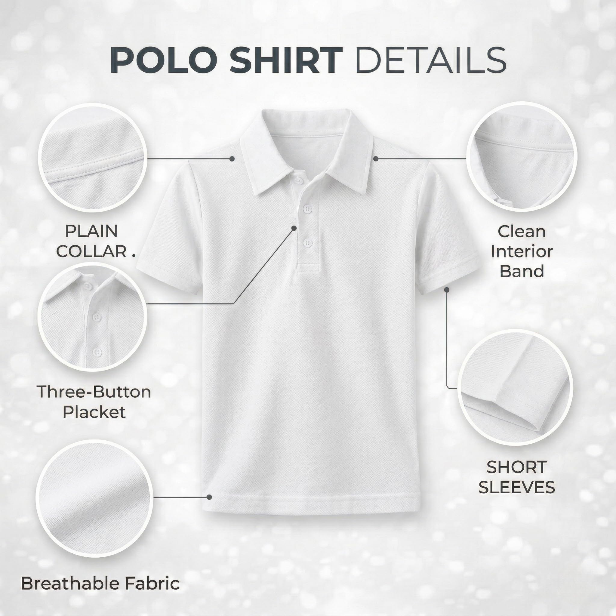GW CLASSYOUTFIT 2 X 4X (Ragazze) Polo tinta unita (confezione da 2 o 4) T-shirt a maniche corte T-shirt da scuola uniforme PE Top da palestra