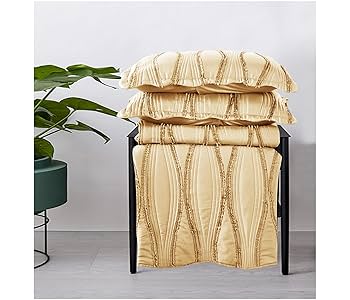 Soft Quilted Bedspread Bed Throw Cotton Embossed Floral Pattern Quilt