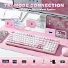 YUNZII B98 PRO 96% Teclado mecánico inalámbrico (rosa, switch Candy) | QMK/VIA, con teclado numérico, diseño de doble perilla, switches cremosos pre-lubricados, intercambio en caliente, montaje con empaque, RGB para gaming/Win/Mac 5