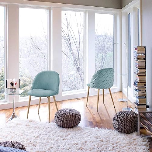 Miniatura 6 de Topeakmart Sillas de comedor sillas laterales de terciopelo sillones tapizados de estilo moderno para cocina sala de estar ocio salón maquillaje