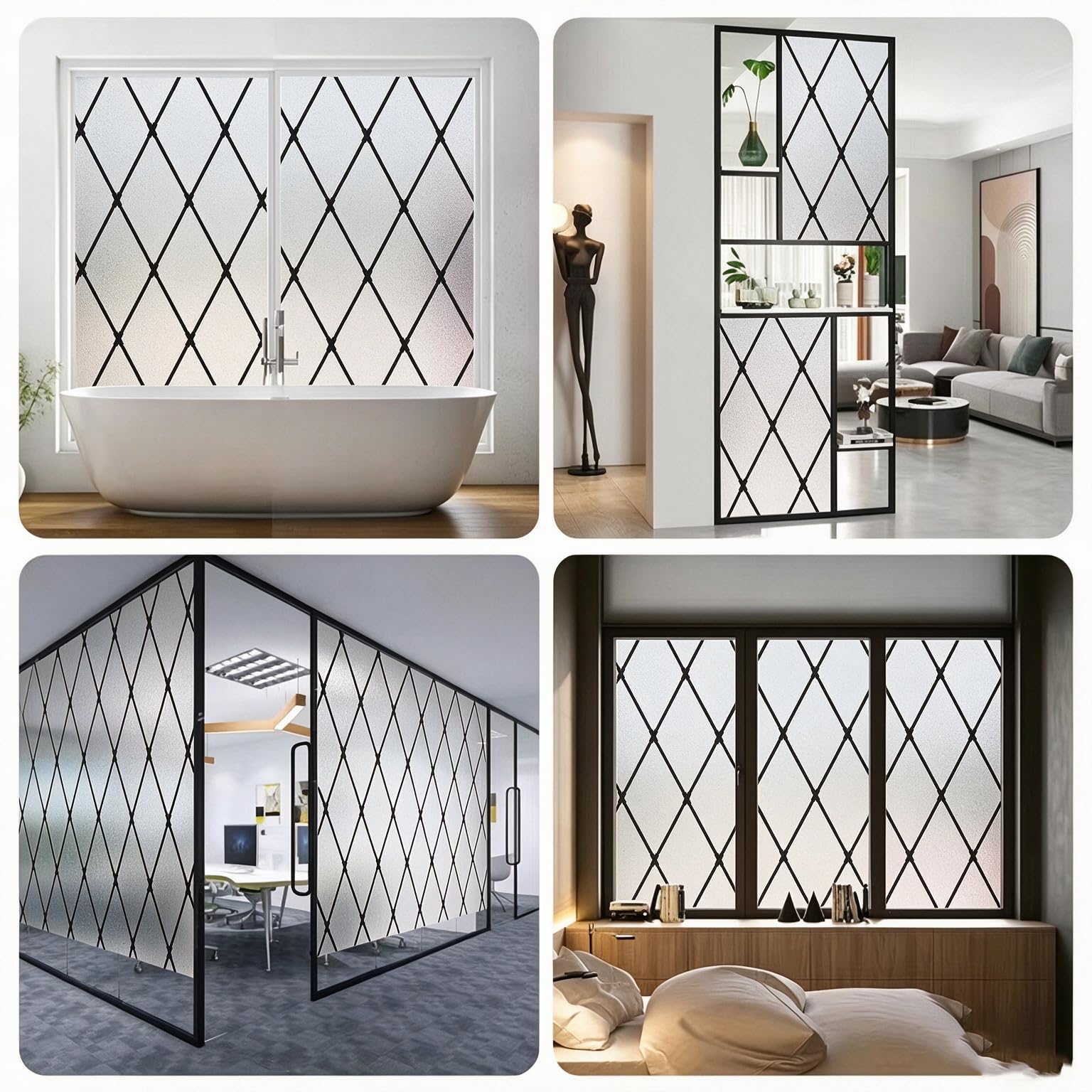 Vinilo Ventana Privacidad 70 x 350 cm Privacidad Ventana Protección UV Ideal Lámina Protectora UV con Adhesión Estática sin Pegamento Lámina para Baño Oficina y Cocina, Neto