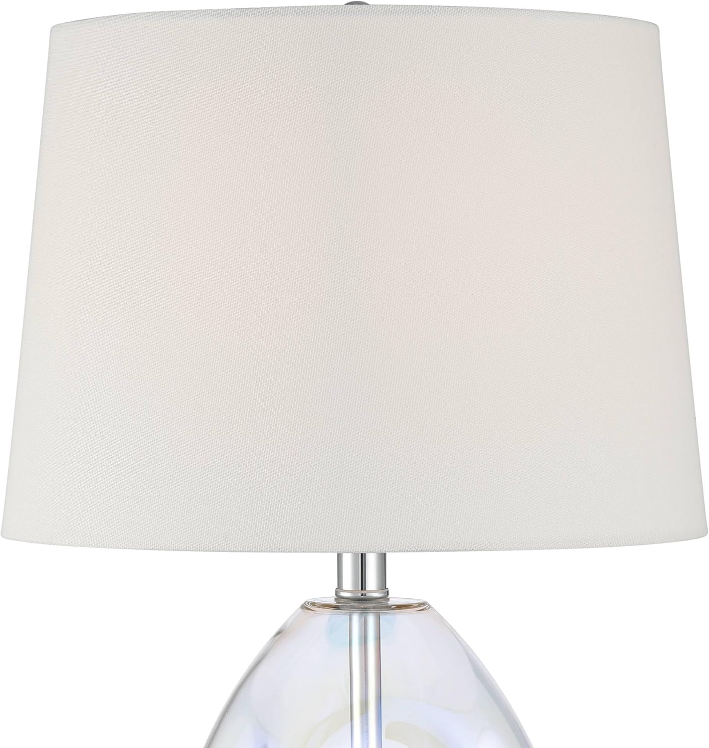 360 Lighting Samantha 24 3/4" High Clear Iridescent Glass 3-Way Table Lamp Set of 2