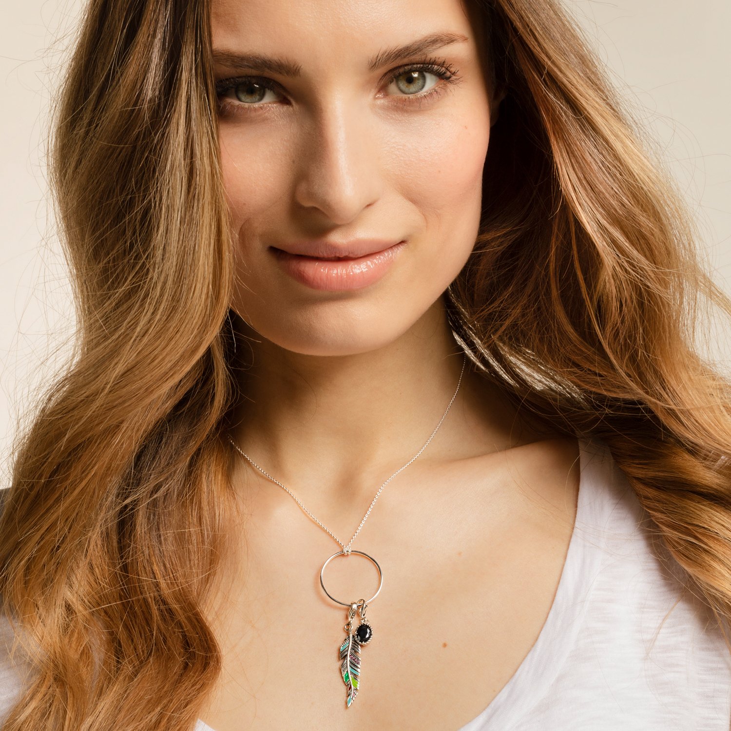 Thomas Sabo Collection de pendentifs en pierres précieuses et perles