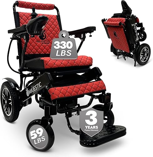Miniatura 20 de Majestic - Sillas de ruedas eléctricas para adultos, silla de ruedas eléctrica plegable y ligera, silla eléctrica plegable ligera para personas