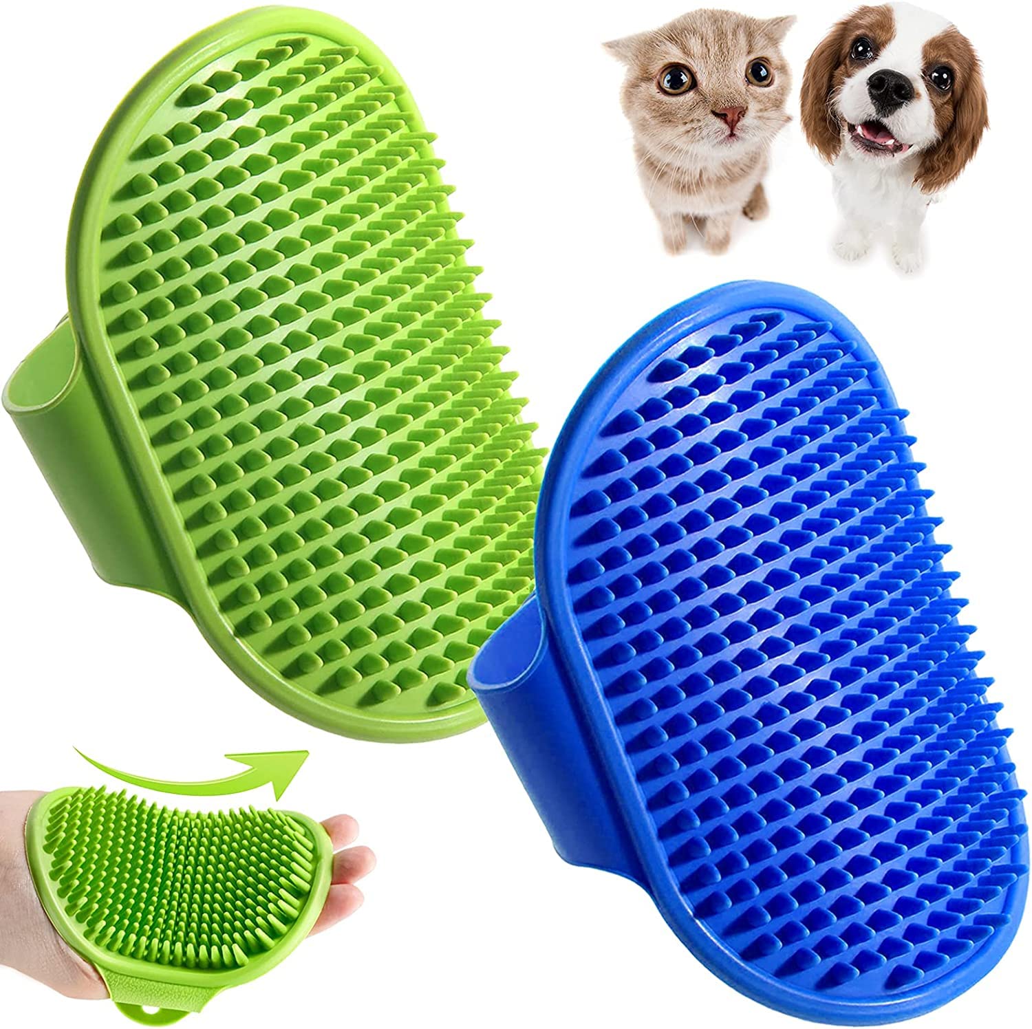 Deriz Pack of 2 Pet Massage Rubber Hand Glove Shampoo Washing Soothing Bristle Brush Tick Remover For Shgower Bathing Gloves For Hair Grooming Dog Bathing Brush Shading Brush for Dog Cats Rabbit Horse (B0BSRV4RWM) Amazon Price History, Amazon Price Tracker