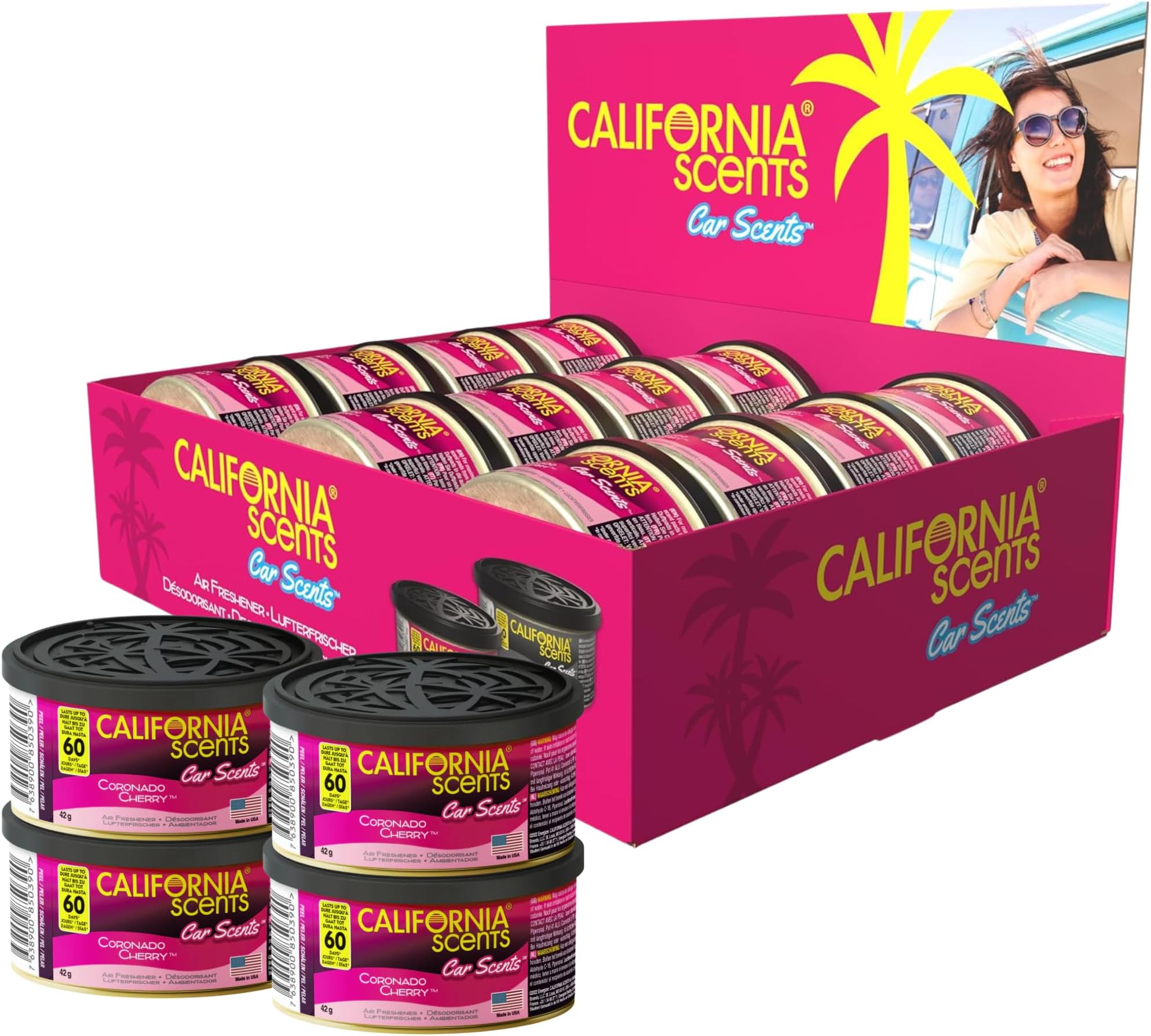 California Scents Coronado Cherry- Pack of 1, Black, Pink
