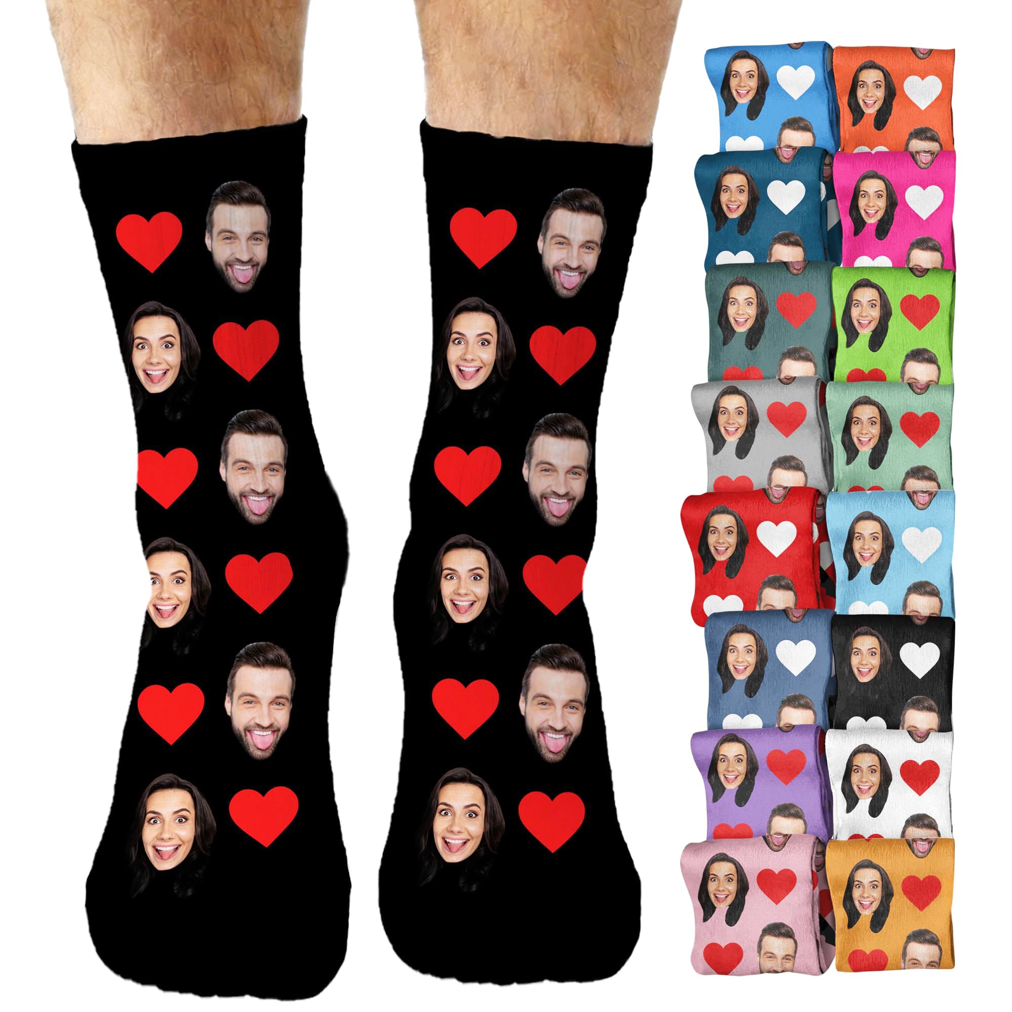 AnnHomeArt Custom Personalized Family Photo Crew Socks for Men Women-Upload Your Unique Memorable Family Picture
