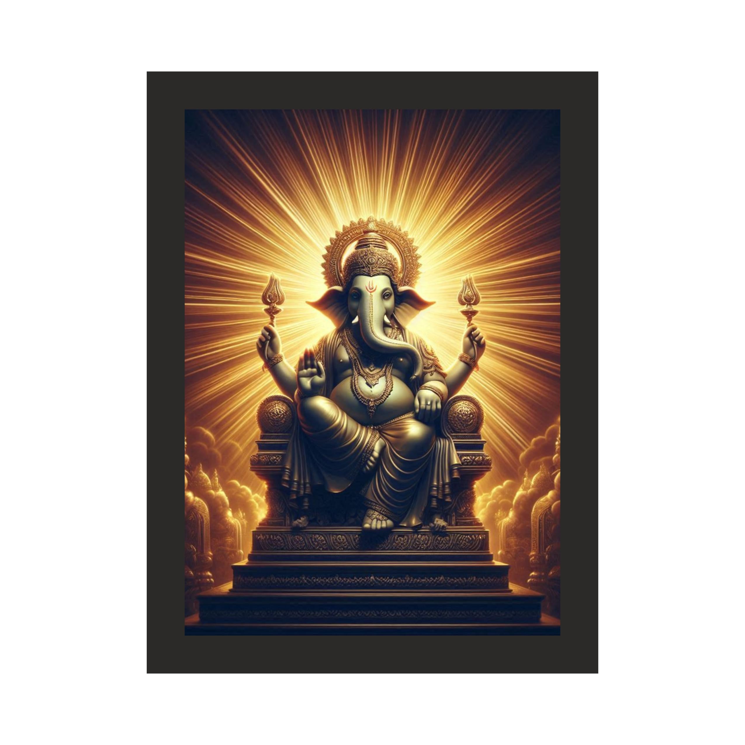 Divine Radiance Ganesha: 12x16