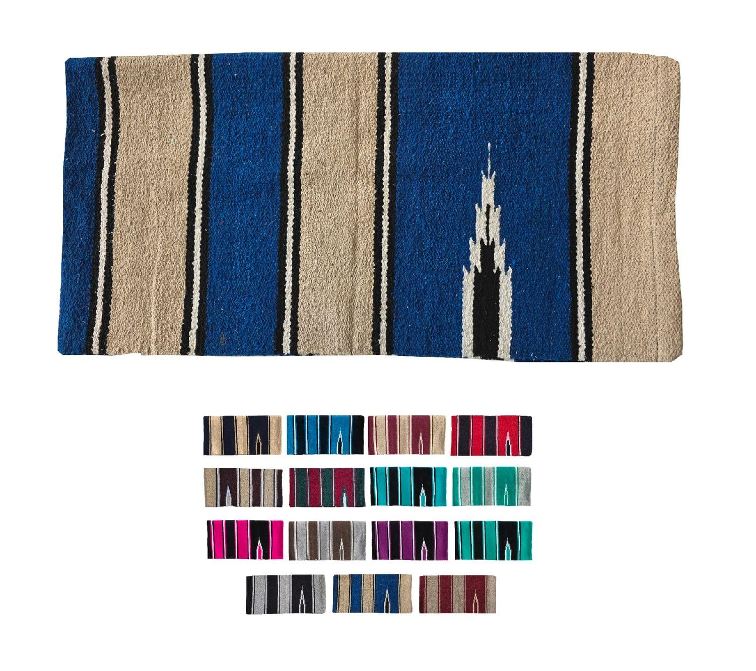 Netproshop Western, koc westernowy, koc Navajo, koc podsiodłowy, podkładka pod siodełko, szeroka gama kolorów, niebieski