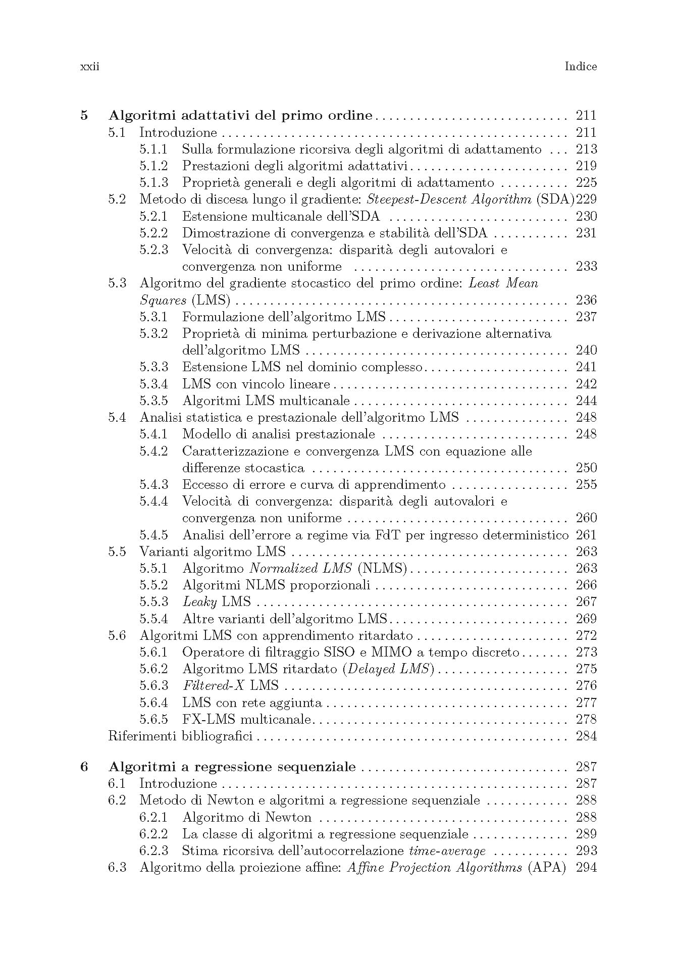 Algoritmi adattivi per l'elaborazione dei segnali