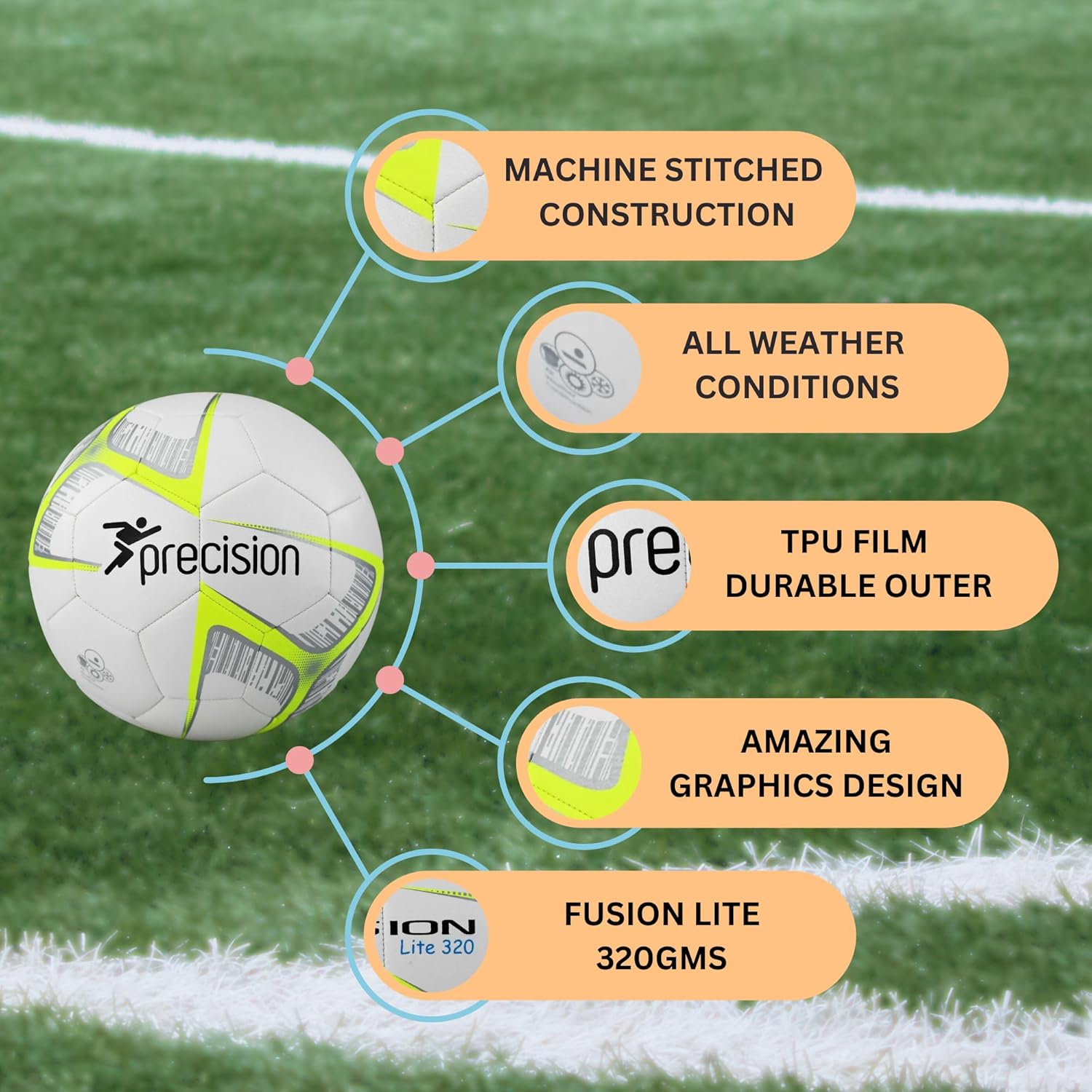 Precision Unisex-Youth Fusion Lite Football