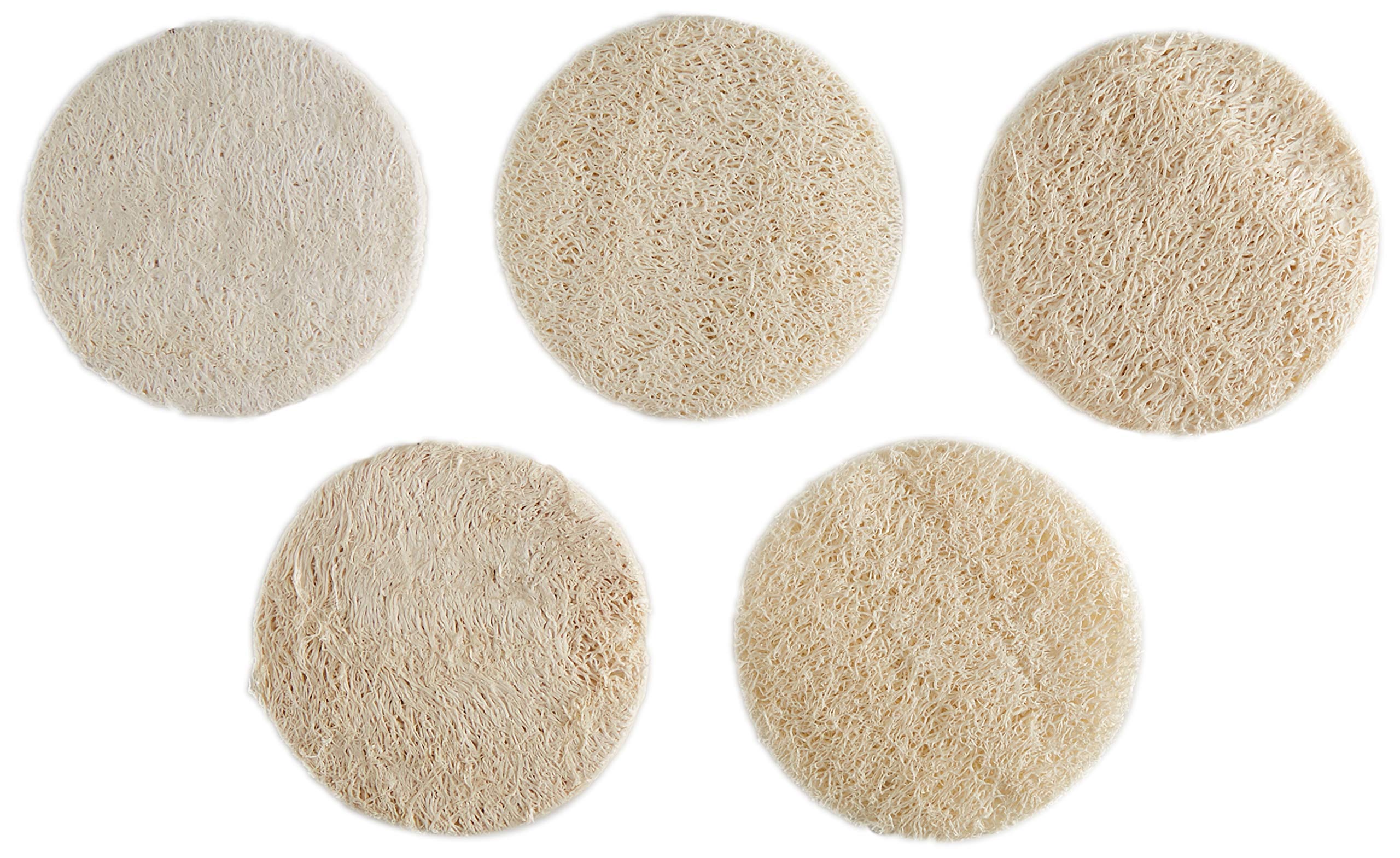 Croll & Denecke Lot de 5 pads ronds en luffa pour peeling