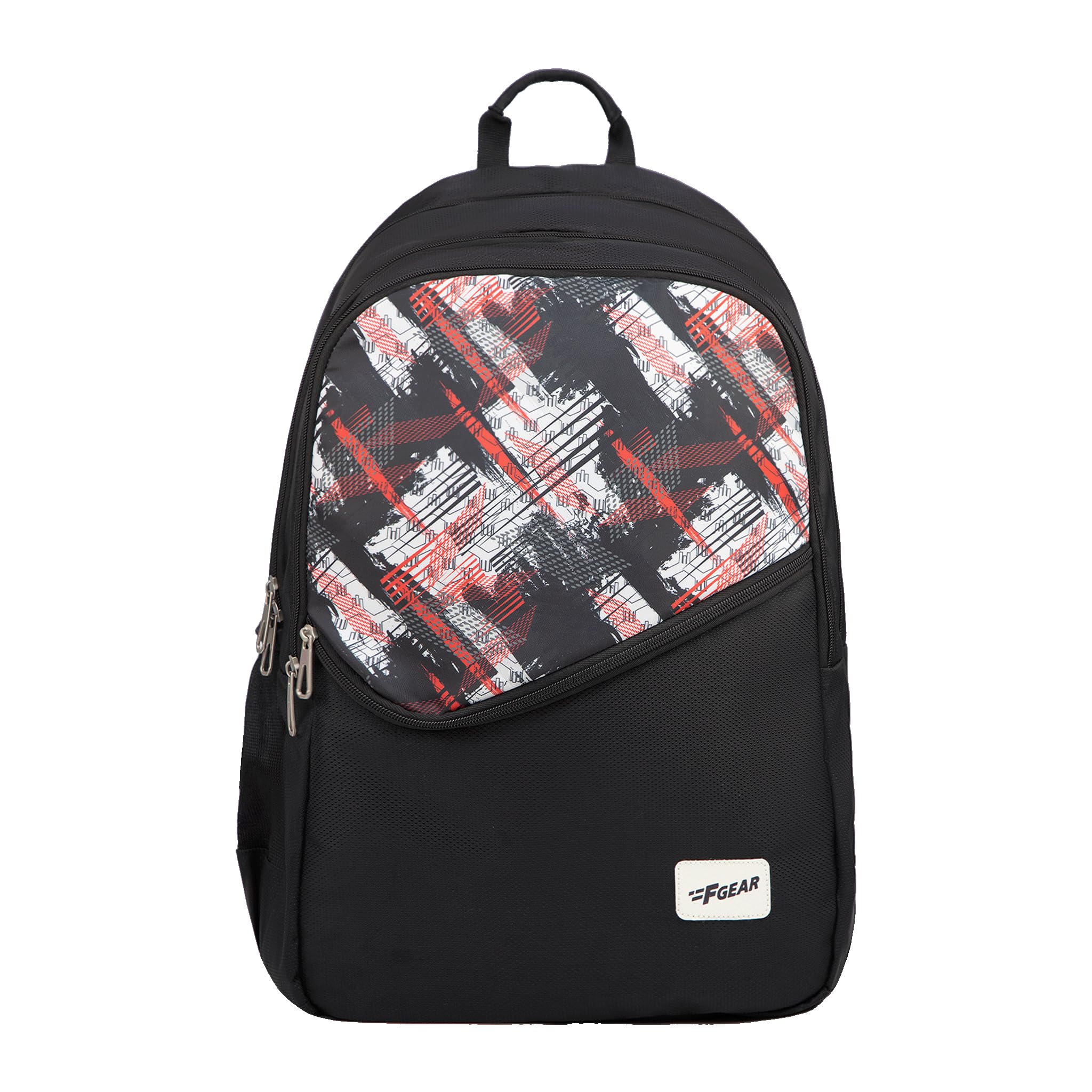 f gear Polaris Black 37L School Backpack|3 Compartments, 1 Front Pocket with bottle holder|Airflow Back Panel|Ergonomic Design, Lightweight, Comfortable & Durable for School, College, Work & Daily Use-picture-40