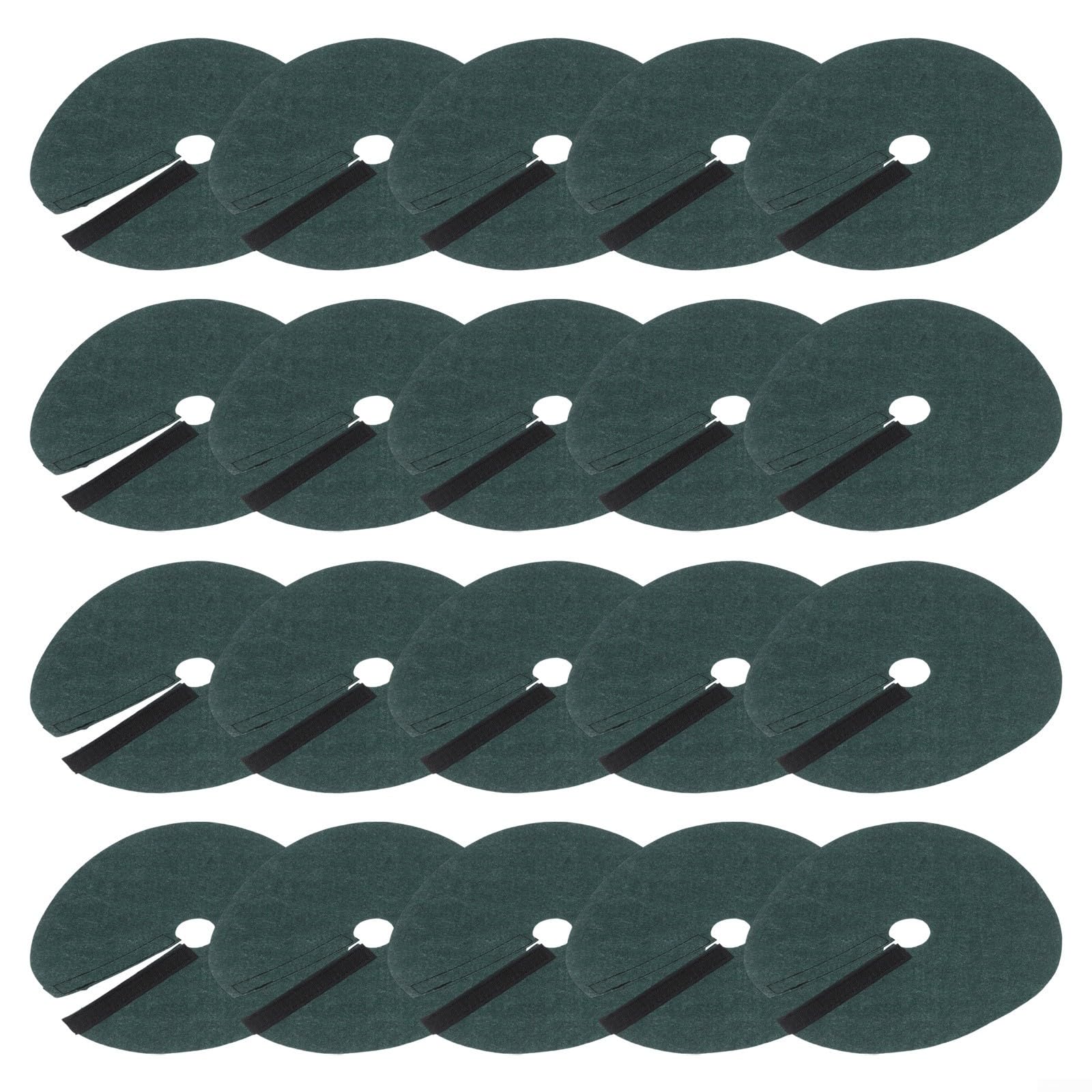 Winlaovate Pack Of 20 Green Tree Covering Rings, Made Of Non-woven Fabric, Breathable And Biodegradable, For Gardens, Flower Beds, Vegetable Gardens, Terraces(32cm)