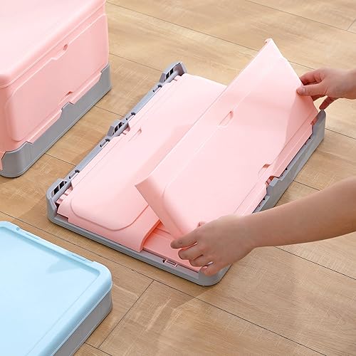 Miniatura 2 de Caja de almacenamiento plegable, caja de almacenamiento de libros para estudiantes, caja de almacenamiento plegable para ropa, aperitivos, juguetes,