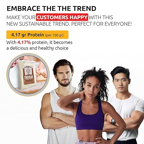 Vista 14 de OldSoul - Mezcla profesional de gofres para paletas, sabor chocolate, mezcla de masa de gofres en barra, 10 libras, 224 gofres