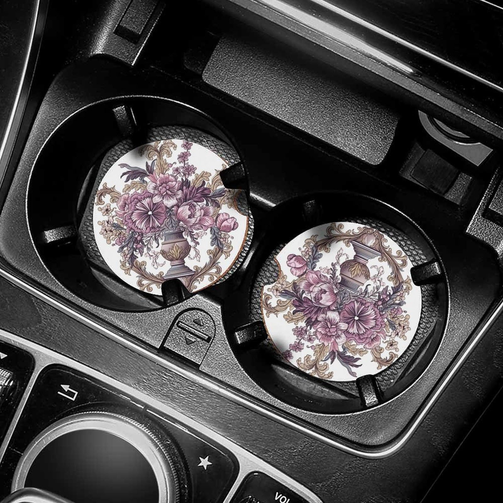 Dessous de verre pour voiture violet pour embellir votre habitacle