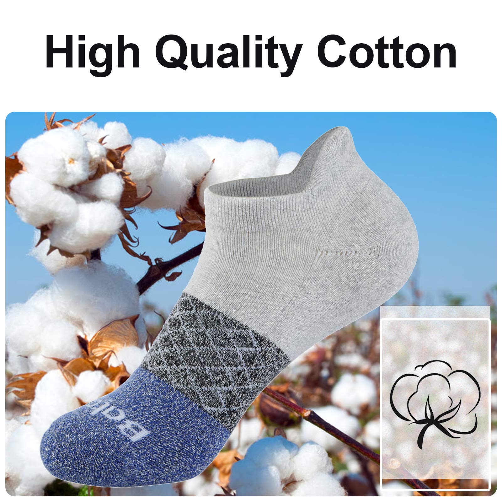 bataidis Women's Casual Ankle Socks Low Cut Athletic Socks 6 Pairs Calcetines deportivos casuales de corte bajo para mujer Mujer