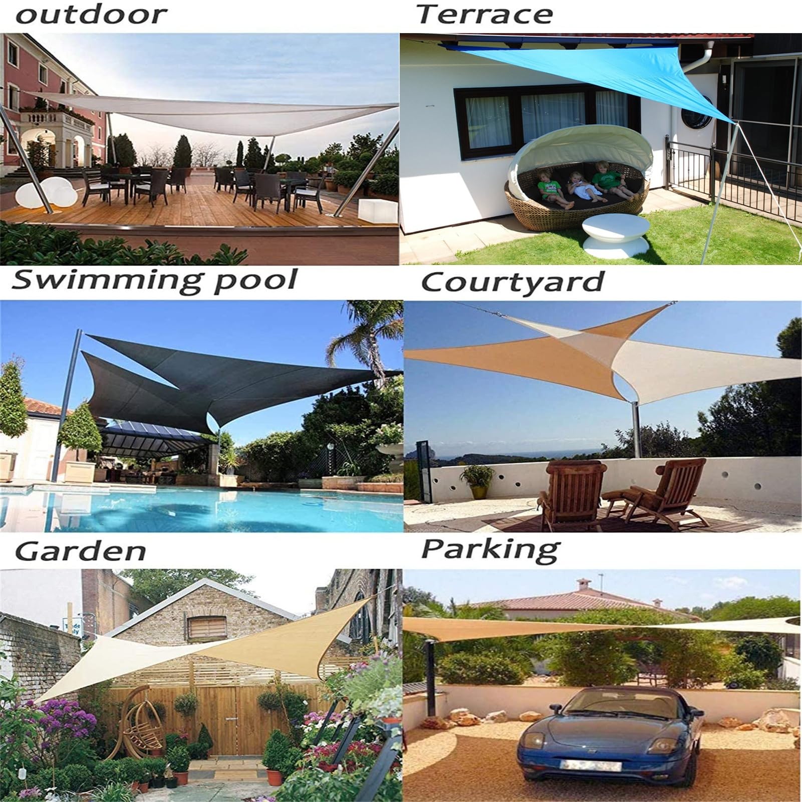 Dreieckiges Sonnensegel Wasserdicht UV-Schutz HDPE-Polyester Windfest Reißfest Mit D-Ringen Für Terrasse Balkon Garten Camping (3x4x5m,Rostrot)