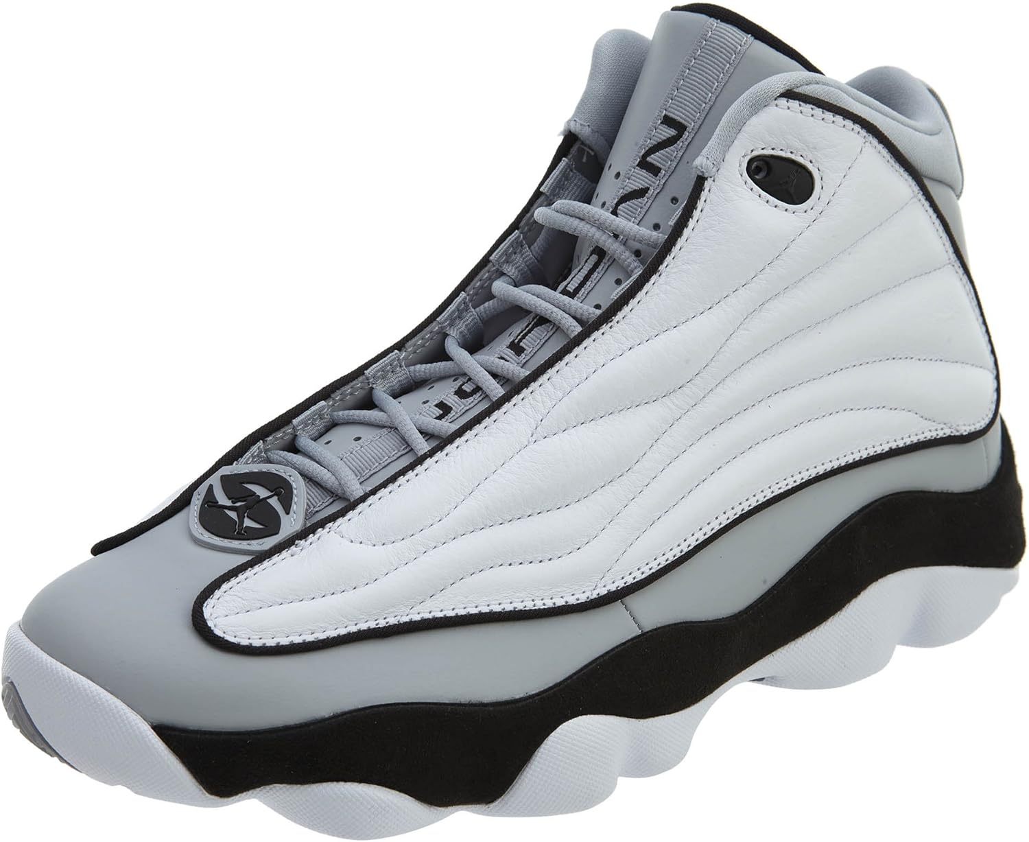 white and gray basketball shoes