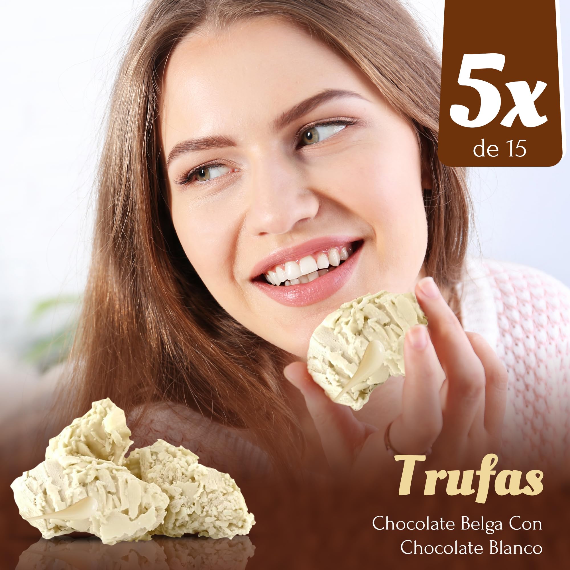 Caja de Chocolates para Regalar, 15 Trufas de Chocolate Belga con: Chocolate Blanco, Negro y con Leche, Rocas de Chocolate ideal Caja regalo Chocolate con Trufas Magicas, Chocolate box de CHAMBALL