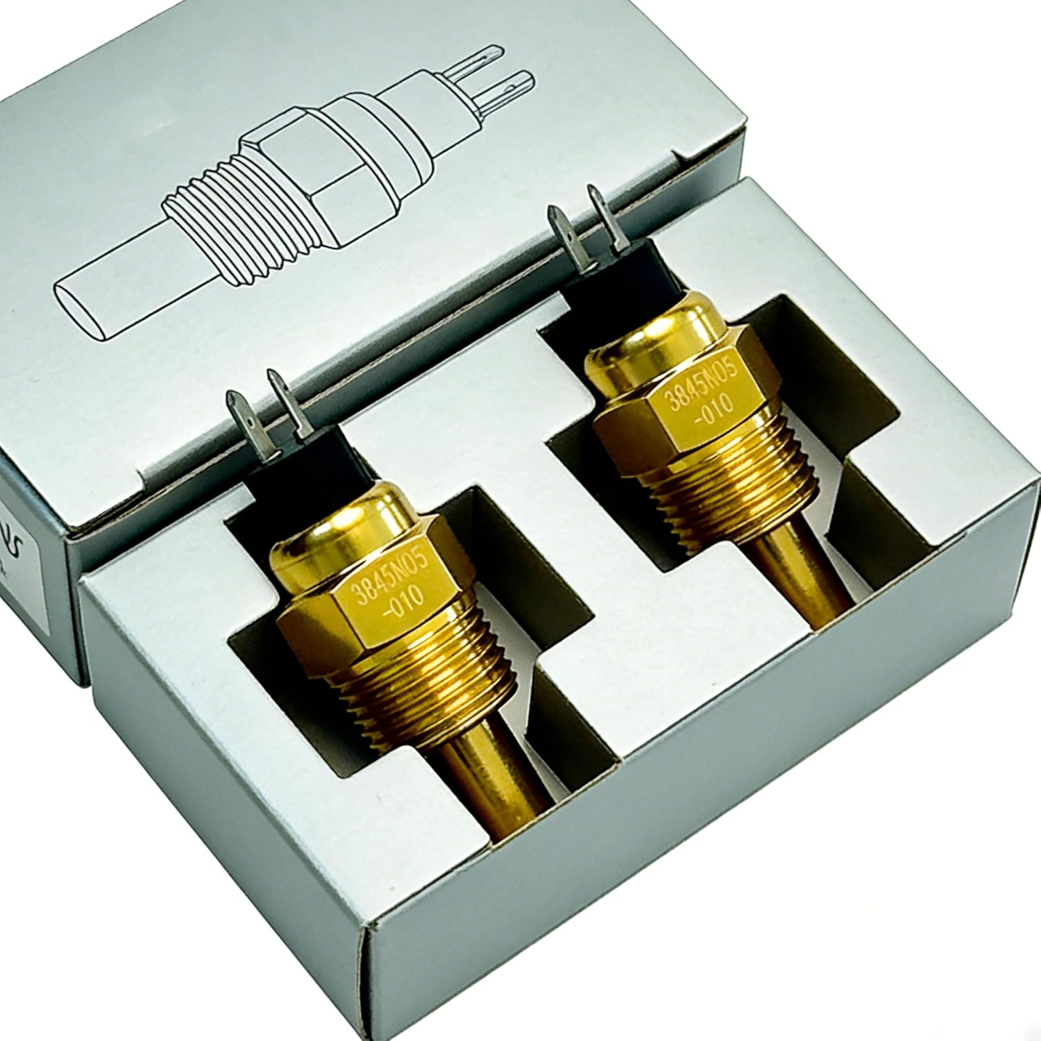 2pcs Water Coolant Temperature Sensor Switch 3967250 3845N05-010 3845N05010 Fikowjs Compatible with Cummins Truck 4BT 6BT 6CT Engine