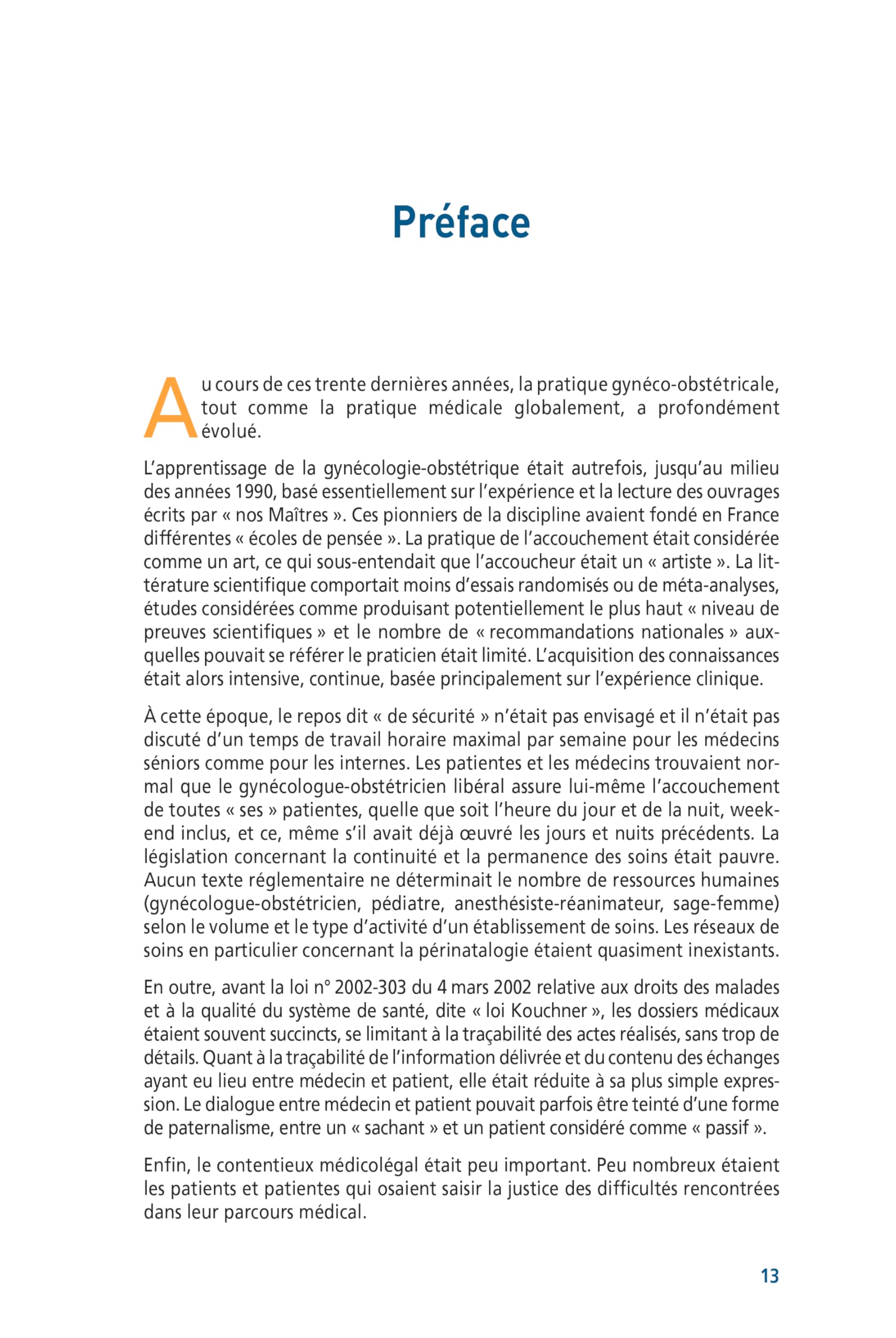 Analyse et prévention des risques médicolégaux en gynécologie, obstétrique, périnatalogie et pédiatrie