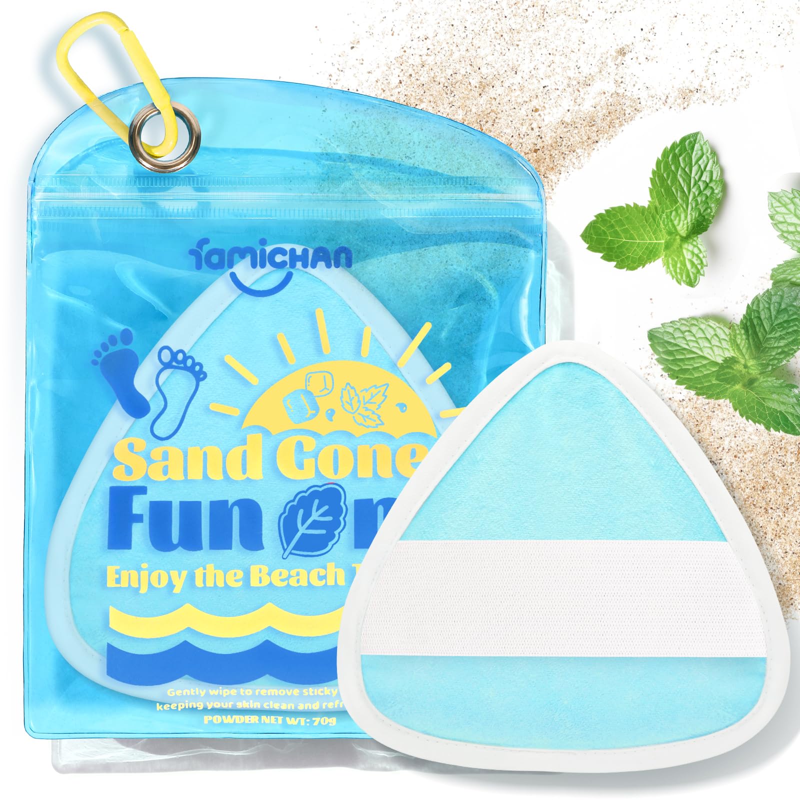 famichan Triangle Sand Remover Puff - towels | Mubboo
