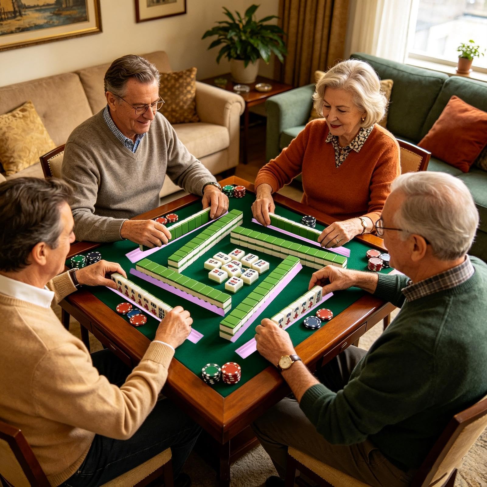 Do Gry W Mahjonga Antypoślizgowy Wytrzymały | Akcesoria Do ów Mahjong Na Nieformalne Spotkania Towarzyskie W Domu Szkoła Na Wakacje I Podróże Kemping Piknik