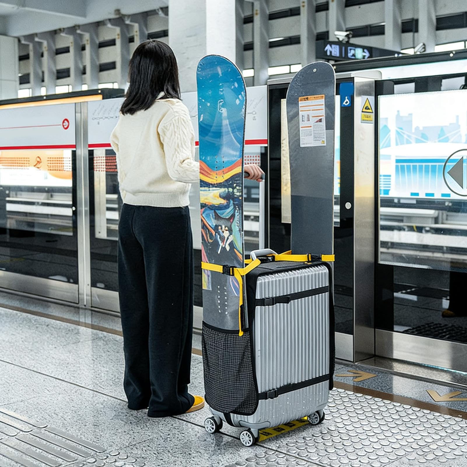 Bolsa De Snowboard Para Viajes En Avión Impermeable Ligera Plegable y de | Fundas de Viaje Para Esquíes y Almacenamiento de Botas Para Adultos en Competición Exterior: Equipo de Bot