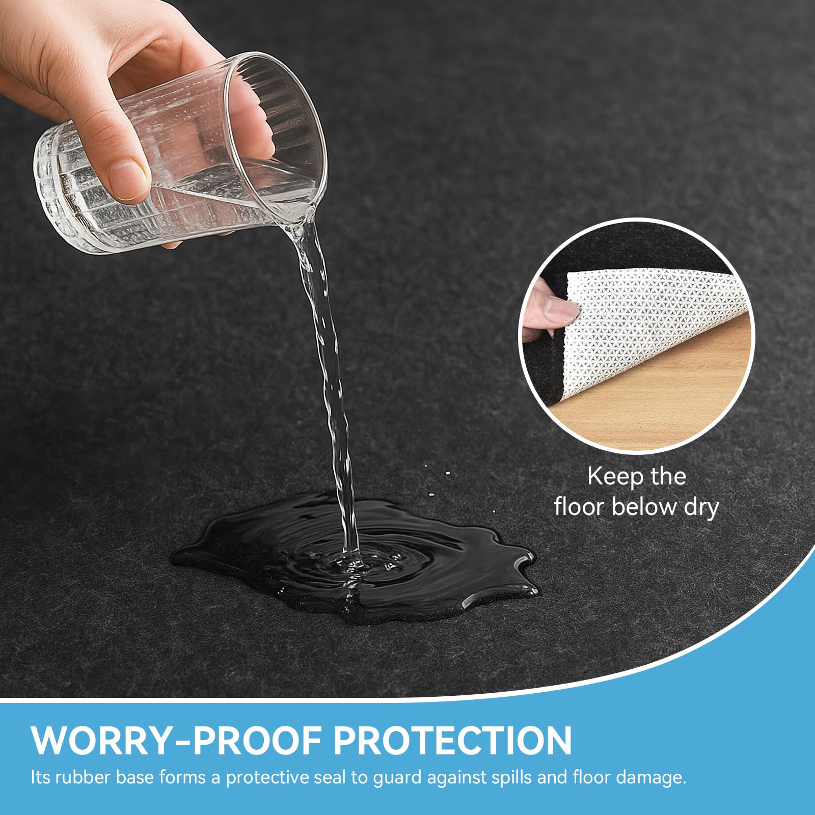 Condition photo showing Good Condition for Warmstar 10x14 FT Non Slip Rug Pad,100% Waterproof Felt Rug Pad for Hardwood Floors,1/8'' Thick Soft Carpet Pad with Natural Rubber Backing, Secure Grip & Floor Protection