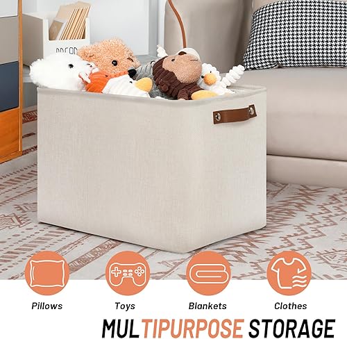 Miniatura 3 de DULLEMELO Juego de 6 cestas pequeñas para organizar, pequeños contenedores de tela para almacenamiento de juguetes, contenedores de almacenamiento