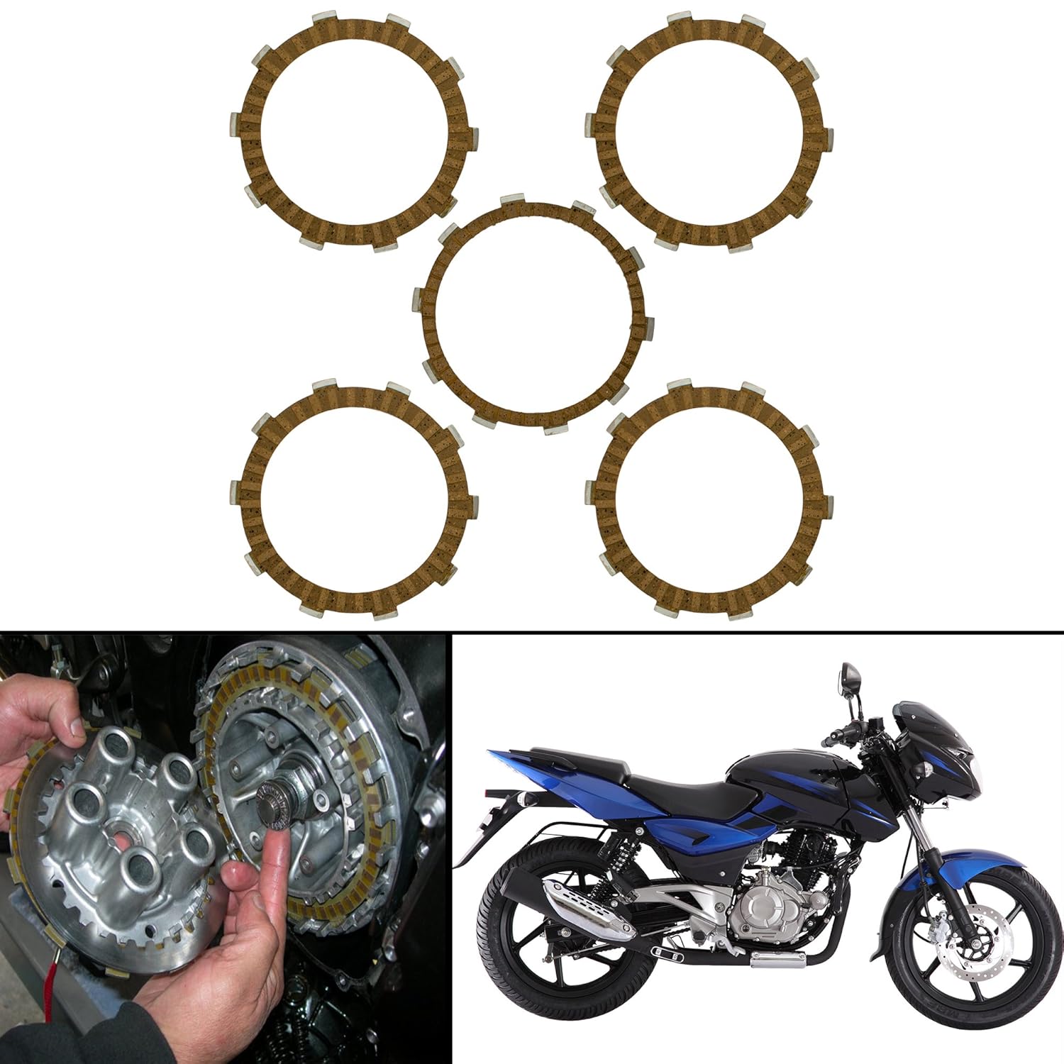 Autofy Highly Durable Aluminium Clutch plates/Clutch Disc For Bajaj