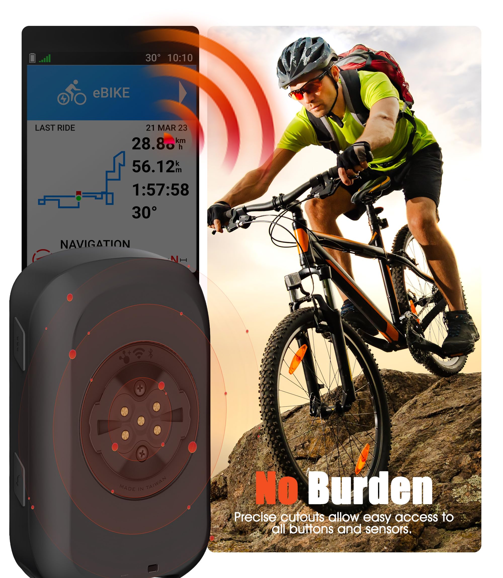 Silikonowe etui kompatybilne z Garmin Edge 540/840 + 2 osłony ekranu ze szkła hartowanego, miękkie silikonowe etui w zestawie ochrona przed wstrząsami - czarna