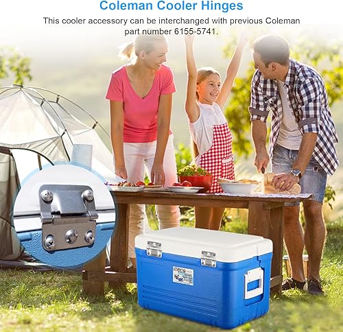 Miniatura 4 de Coleman - Bisagras de repuesto para enfriador de hieleras Coleman 5253 6262 6270 5250 5286b para bisagras Coleman Ice Chest Coolers - 2 unidades