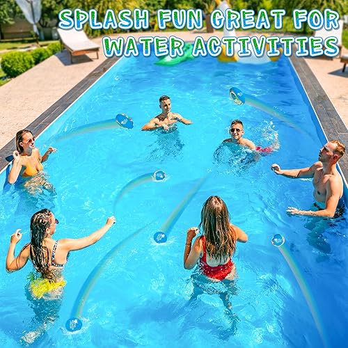 Miniatura 6 de Pelota de salto de agua, paquete de 5 pelotas de piscina, pelotas de playa que rebotan y pelota de agarre para niños de todas las edades, gran