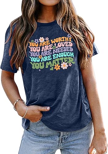 Camiseta con texto en inglés You Matter para mujer, camiseta inspiradora para la concienciación sobre la salud mental