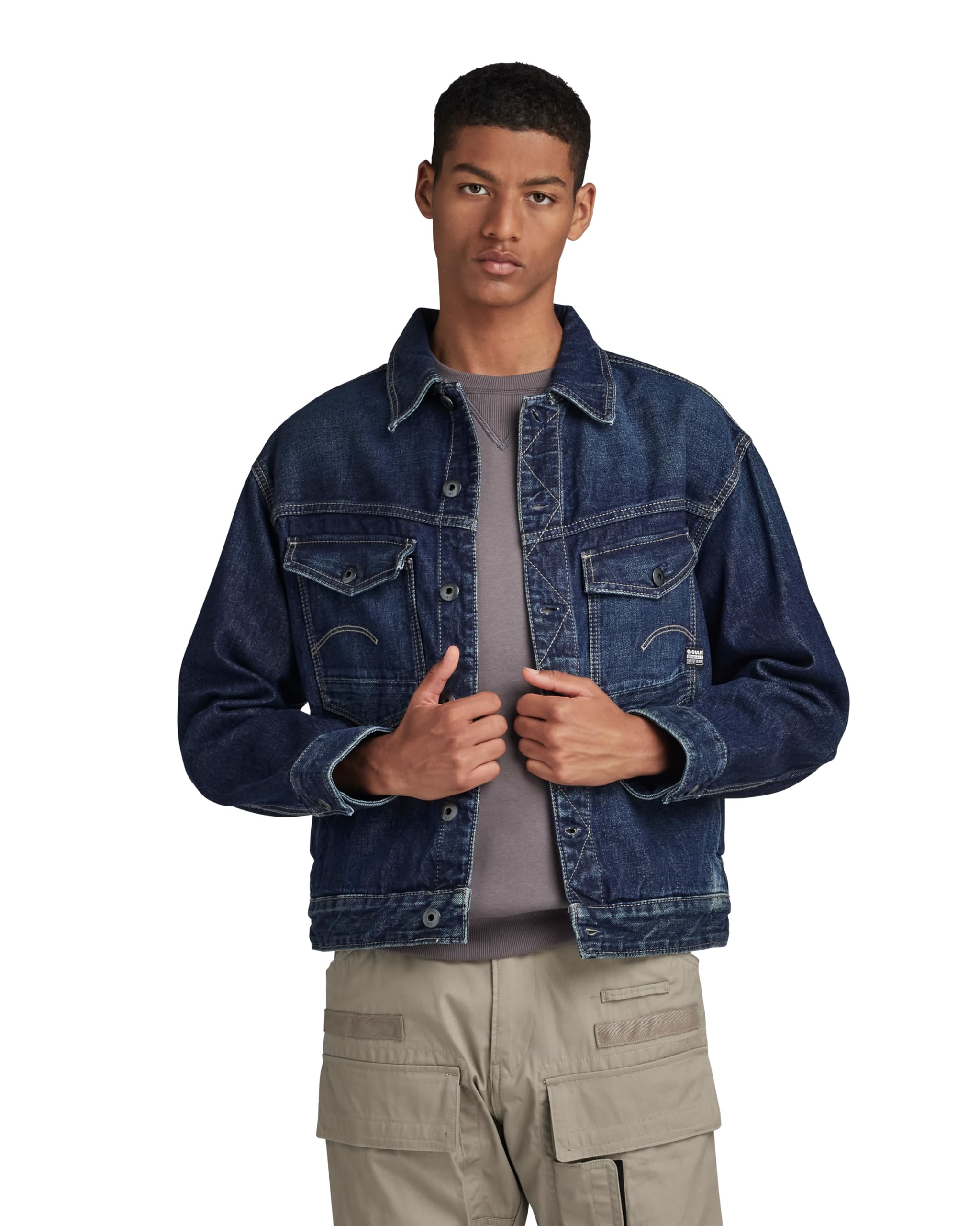 G-STAR RAW Herren Dakota Selvedge Jacke, Blau (worn in himalayan 