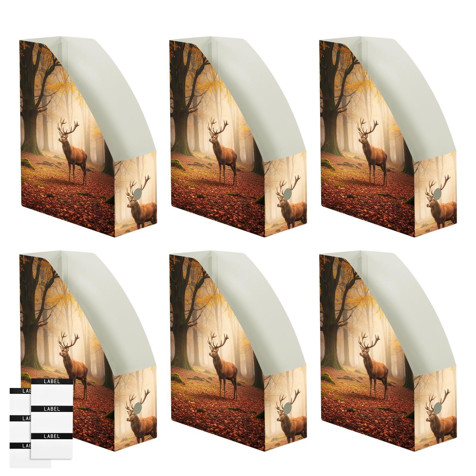 Porte-revues doré à motif animal d'automne pour salle de classe