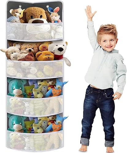 Ofiray-home Organizador colgante de esquina  Almacenamiento de conos para juguetes animales de peluche pañales organizadores de calcetines