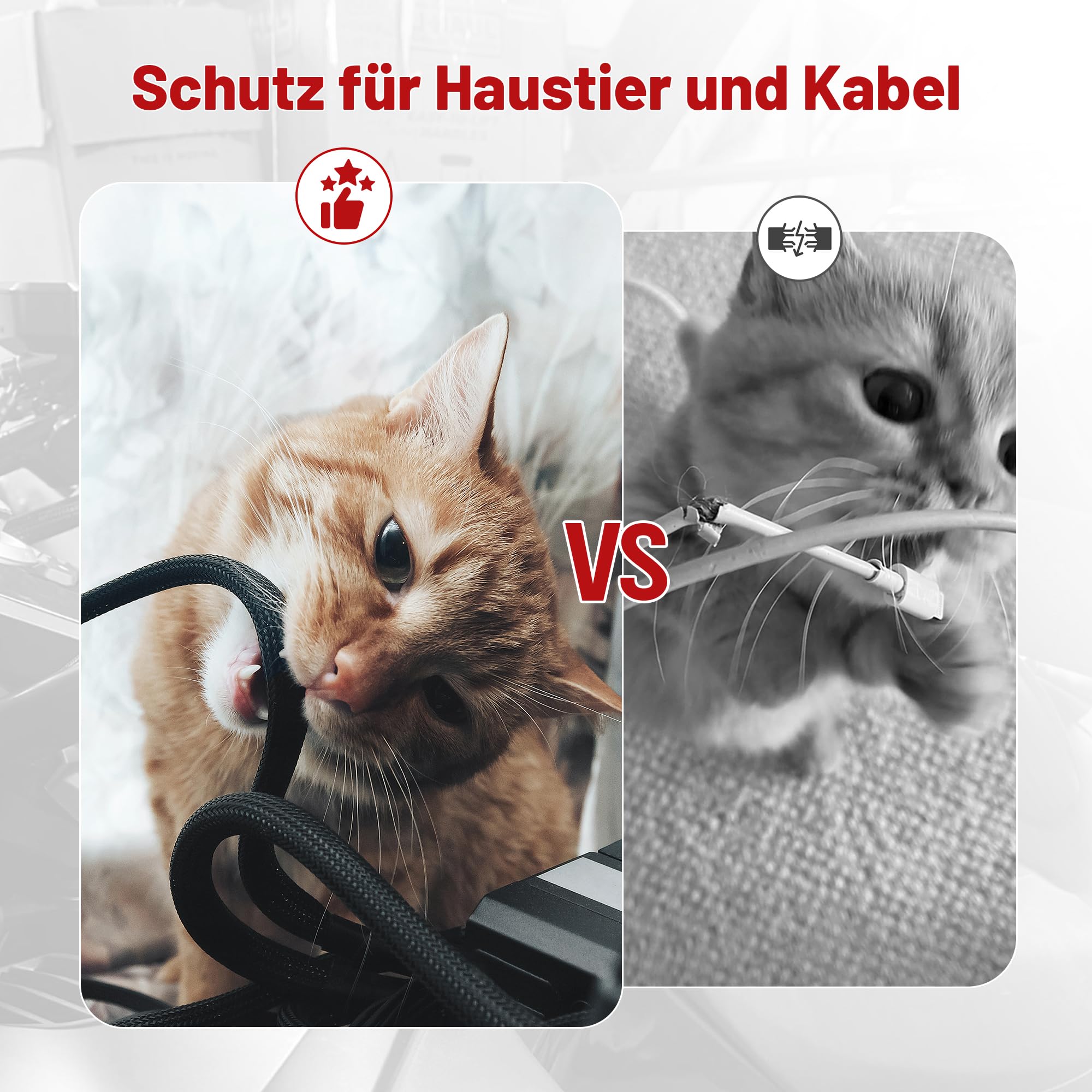 RED WOLF 25mm-3m Kabelschlauch Selbstschließend Schwarz, Gewebter Kabelmantel Anti-Kratzer Kabelstrumpf Für TV Computer Haus Elektrisch Automobil Kabelschutz Flexibel Kabelmanagement Kabel Sleeve