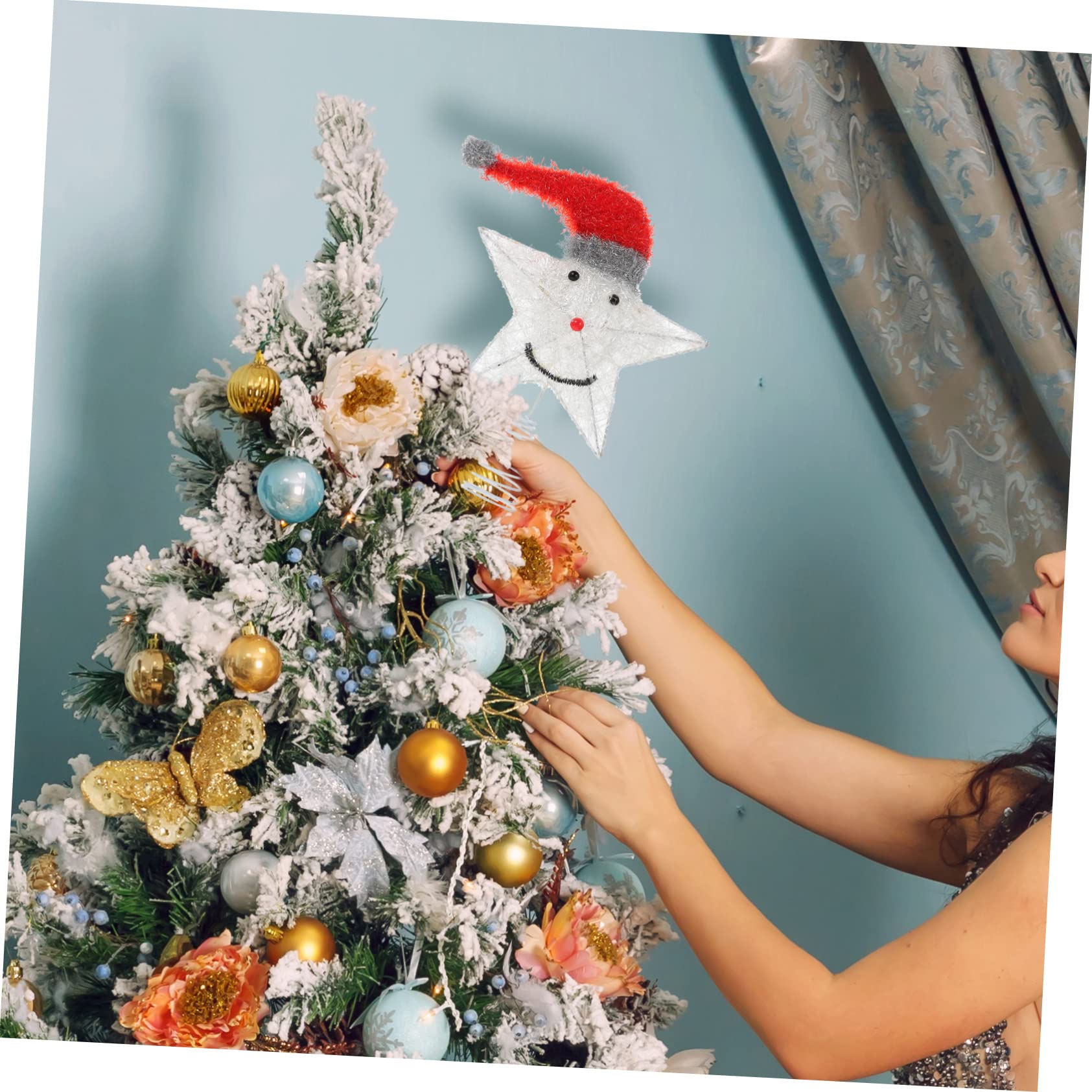 Amazon.co.jp: FELTECHELECTR クリスマスツリー用スター型トッパー