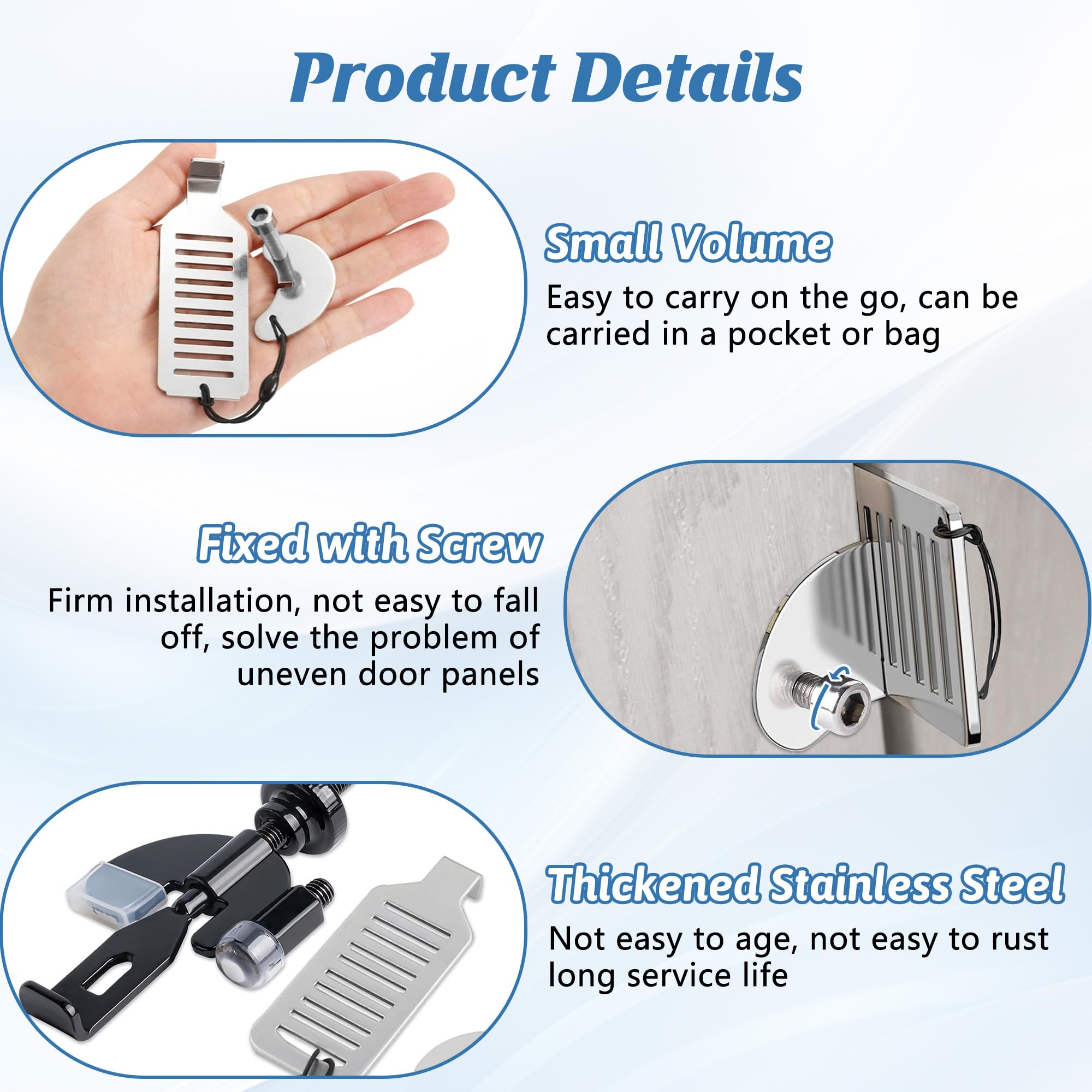 Zssxysm 2 Pack Security Portable Door Lock Without Drilling - Image 3