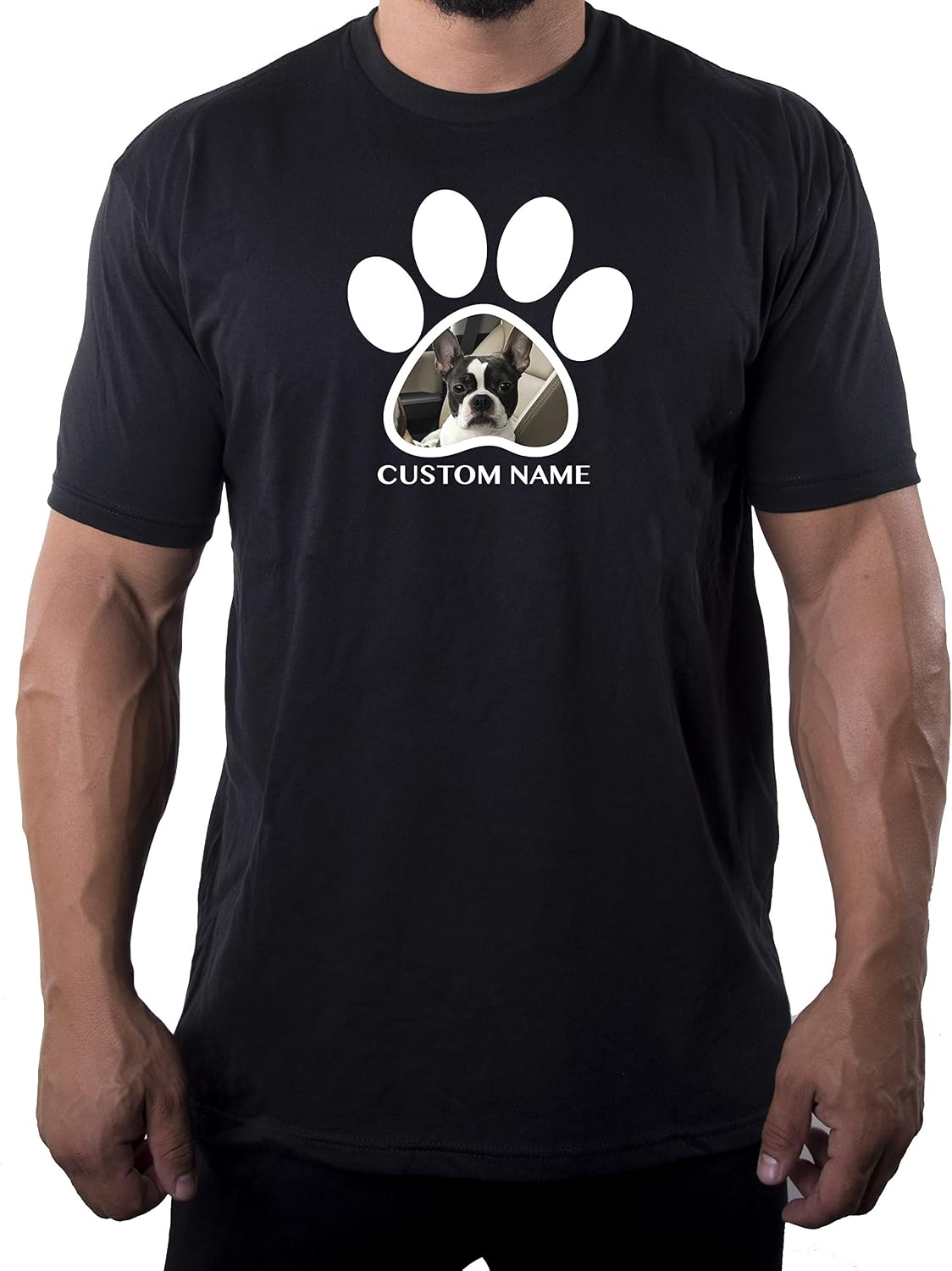 Custom Dog Tees, Add Your Dog to a T-Shirts, Men's Custom Dog Face T-Shirts