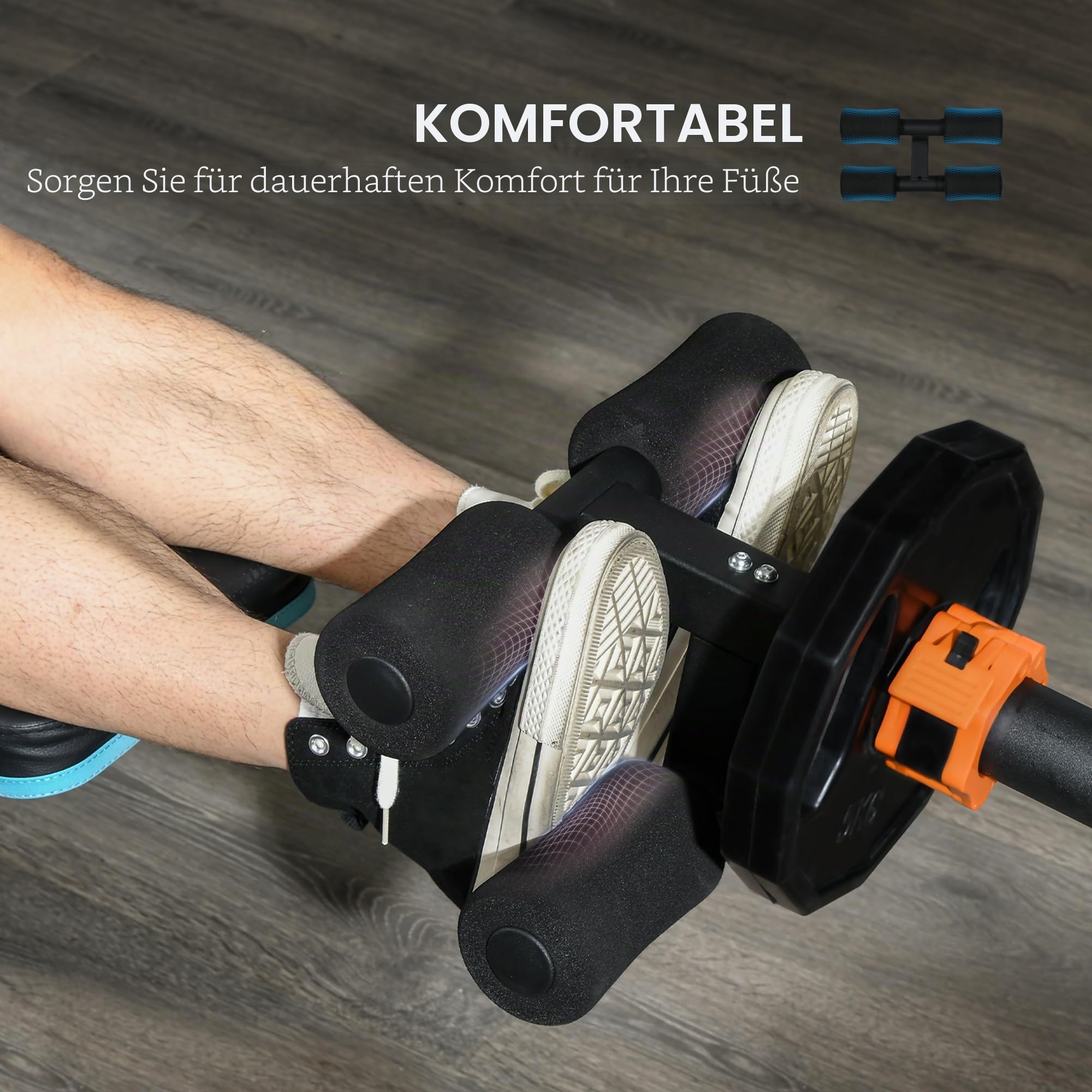 SPORTNOW Tib Bar Tibialis Trainer Wadenhebemaschine zur Linderung von Schienbeinkantensyndrom und Knieschmerzen, passend für 5 cm Hantelscheiben