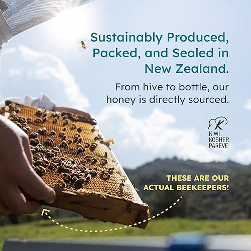 Miniatura 6 de Melora Miel de manuka cruda de Nueva Zelanda  UMF 10+  MGO 265+  Tarro de 8.8 onzas  Seguro para el cuidado de la piel  Alternativa al azúcar