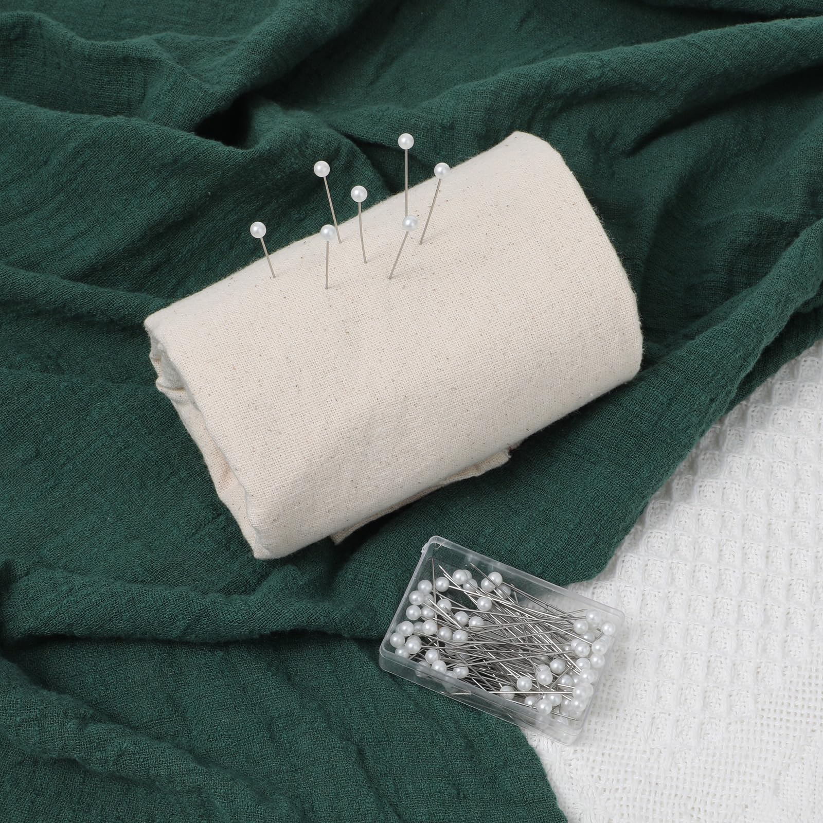 Lot de 100 épingles à coudre en perles blanches à tête droite pour travaux manuels, couture, couture, loisirs créatifs, décoration florale de mariage
