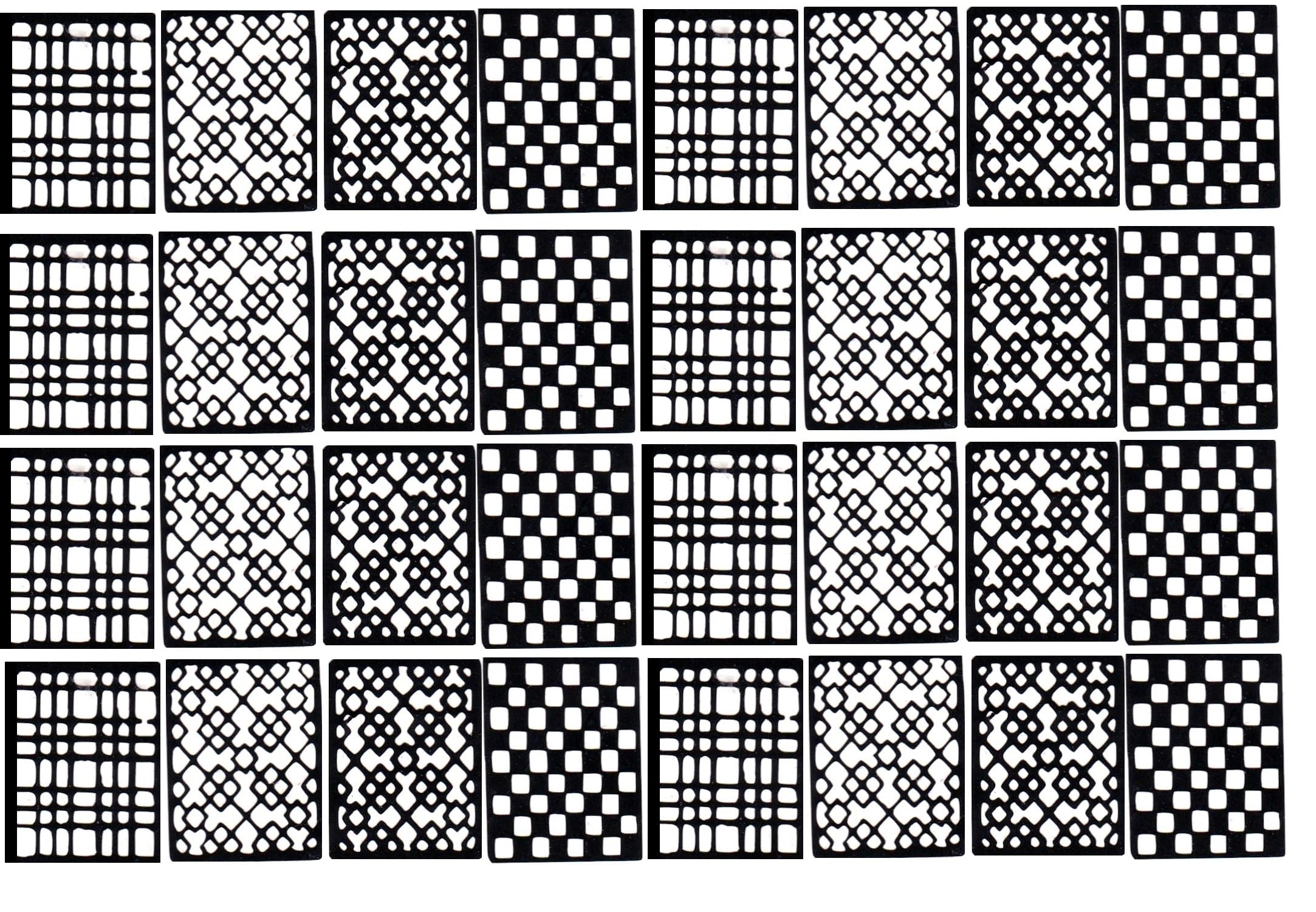Kaz Creations Nail Stencil C153 Checks Nail Vinyl Stencil Collection 5 (Nail Stencil C153 Checks)