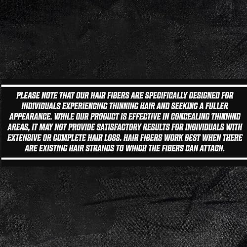 Miniatura 7 de Viking Revolution Fibras de cabello negro para cabello adelgazante para hombres, fibra gruesa para cubrir puntos calvos, fibras de construcción del