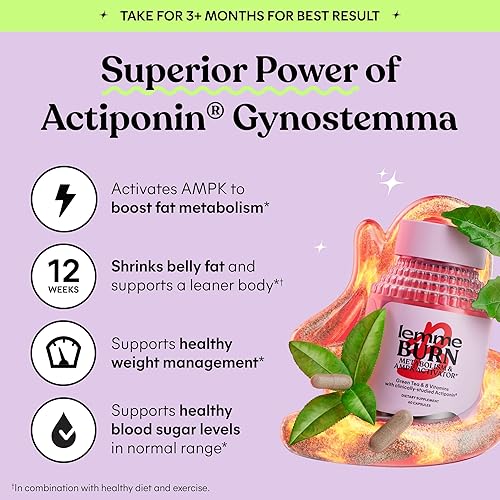 Miniatura 8 de Lemme Curb and Burn - Metabolismo, apoyo a los antojos y control de peso con picolinato de cromo clínicamente estudiado, gynostemma, canela, té